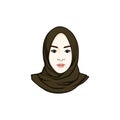 Beautiful Moslem Girl Hijab Vector Design. Logo, Icon, Sign, Illustration
