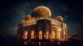 Beautiful Mosque Architecture in the Desert AI Generative
