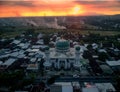 Beautiful mosque in the city of indonesia