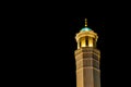 Mosque minaret at night Royalty Free Stock Photo