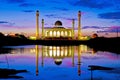 Beautiful mosques and reflection in Songkhla province, Thailand Royalty Free Stock Photo