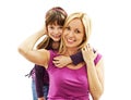 Beautiful mother and daughter hugging each other Royalty Free Stock Photo