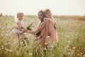 Beautiful Mother And her little daughter outdoors. Nature. Outdoor Portrait of happy family. Happy Mother`s Day Joy Royalty Free Stock Photo