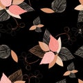 Beautiful motifs with flower leaf background