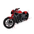 A beautiful motorcycle. Vector illustration for a postcard or a poster. Transport.