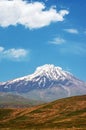 Beautiful Mount Damavand in portrait frame, Iran