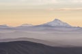 Beautiful Mount Jefferson with the sunset in the background in Oregon Royalty Free Stock Photo