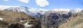 Beautiful Mount Kazbek in Georgia Europe a panorama.