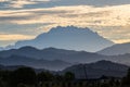 Beautiful Mount Kinabalu view during morning sunrise Royalty Free Stock Photo