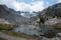 Beautiful Mount Lyell in Yosemite National Park. The John Muir Trail.