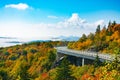 Beautiful mountain autumn  scenery in North Carolina Royalty Free Stock Photo