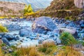 Beautiful mountain in Colca Canyon, Peru in South America Royalty Free Stock Photo