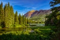 0000295_Beautiful mountain and Lake Josephine along the Grinnell Glacier Trail, Glacier National Park - Montana_4999 Royalty Free Stock Photo