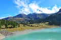 Beautiful mountain and lake landscape in Kuhtai