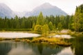 A beautiful mountain lake landscape in Tatry