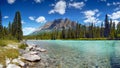 Beautiful Mountain Lake Panorama, Canadian Mountains
