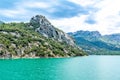 mountain lake Panta de Gorg Blau, Mallorca, Spain