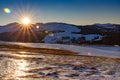 Beautiful Mountain landscap ein winter. Rodnei Mountains Royalty Free Stock Photo