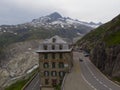 Furkapass with Belvedere Hotel, Switzerland.