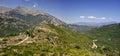 Beautiful mountain landscape with Fort of Pasciola in Central Corsica, France Royalty Free Stock Photo