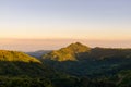 Mountain landscape and meadows with sky on the afternoon Royalty Free Stock Photo