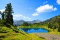 Beautiful mountain landscape in Neouvielle national nature reserve, French Pyrenees.