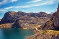 Beautiful mountain landscape. Glacial Lake Enol. Asturias, Spain