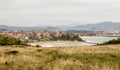 Beautiful mountain landscape by the sea near Getxo town in Basque Country