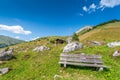 Beautiful Mountain Landscape in the Summer in the Alps, Switzerland Royalty Free Stock Photo