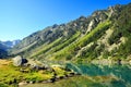 Gaube lake in the Pyrenees mountain. France. Royalty Free Stock Photo