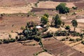 Beautiful mountain landscape with traditional Ethiopian houses Oromia Region Ethiopia, Africa. Royalty Free Stock Photo