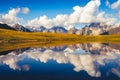 Beautiful mountain landscape view of Koruldi lakes in Svaneti national park Royalty Free Stock Photo