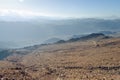 Beautiful mountain landscape, view from Mount Moses in Egypt on the Sinai Peninsula Royalty Free Stock Photo