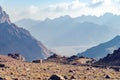 Beautiful mountain landscape, view from Mount Moses in Egypt on the Sinai Peninsula Royalty Free Stock Photo