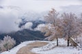 Beautiful mountain landscape in winter Royalty Free Stock Photo