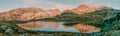 Beautiful mountain panorama view of Bucura lake in national Retezat Park Romania Royalty Free Stock Photo