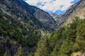 Beautiful mountain peaks in Spain (Pyrenees), Valley de Nuria, Vall de Nuria Royalty Free Stock Photo