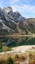 Beautiful mountain range  alps and lake Gosausee landscape in Austria Royalty Free Stock Photo