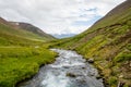 Beautiful mountain range and landscape near Dalvik in Iceland Royalty Free Stock Photo