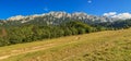 Beautiful mountain ridges and wonderful panorama,Piatra Craiului mountains,Carpathians,Romania Royalty Free Stock Photo