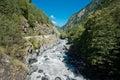 Beautiful mountain river Enguri in Svaneti. Georgia Royalty Free Stock Photo