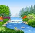 Beautiful mountain river in forest Royalty Free Stock Photo