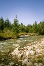 A beautiful mountain river landscape in Tatry Royalty Free Stock Photo