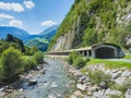 A beautiful mountain river in Vorarlberg, Austria Royalty Free Stock Photo