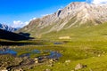 Beautiful mountain scenery with blue sky in a valley of Sonamarg Hill in Jammu and Kashmir, India Royalty Free Stock Photo