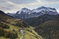 Beautiful mountain scenery in the Dolomites