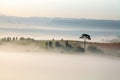 Beautiful mountain scenery mist at Khao-kho Phetchabun,Thailand