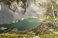 Beautiful mountain scenery. River, valley, snow, blue sky, white clouds. In-depth trip on the Sonamarg Hill Trek in Jammu and Royalty Free Stock Photo