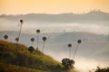 Beautiful mountain scenery sunrise at Khao-kho Phetchabun,Thaila Royalty Free Stock Photo