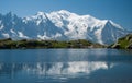 Mont Blanc reflecting in a lake Royalty Free Stock Photo